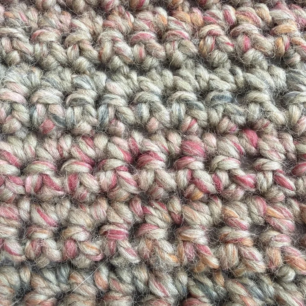 Have Crochet Green/cranberry Throw Blanket 40in X 50in GWB004